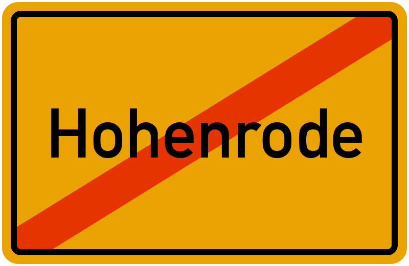 Ortsschild Hohenrode