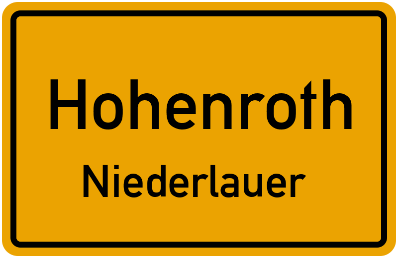 Ortsschild Hohenroth