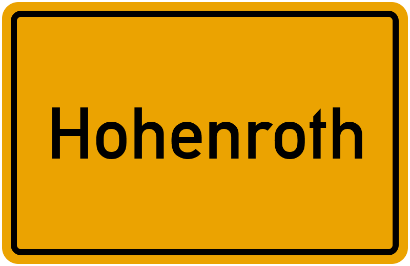Ortsschild Hohenroth