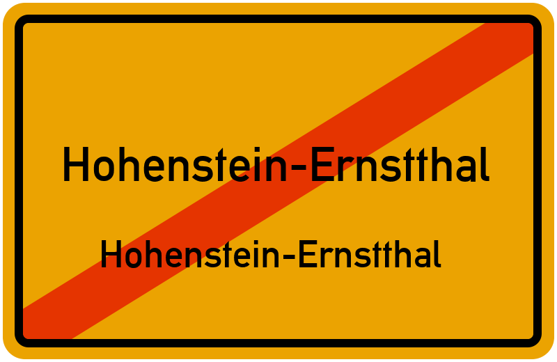 Ortsschild Hohenstein-Ernstthal