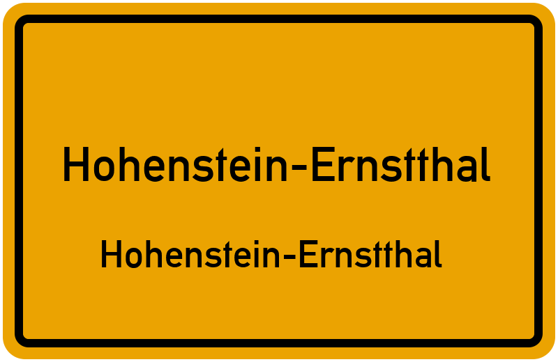 Ortsschild Hohenstein-Ernstthal