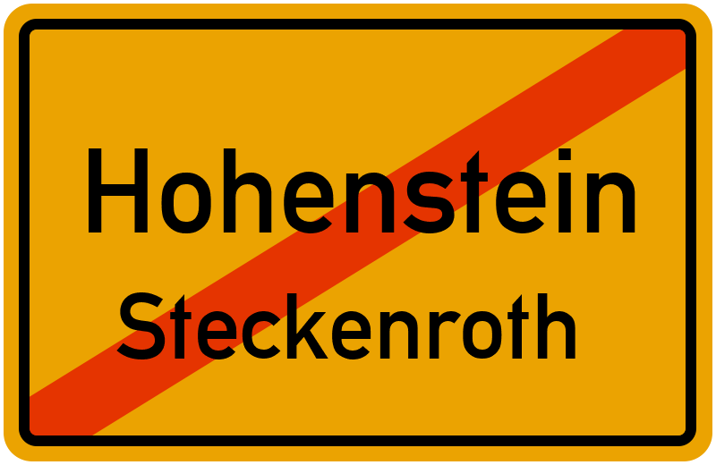 Ortsschild Hohenstein