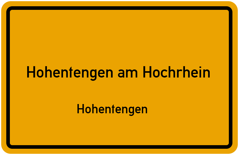 Ortsschild Hohentengen am Hochrhein