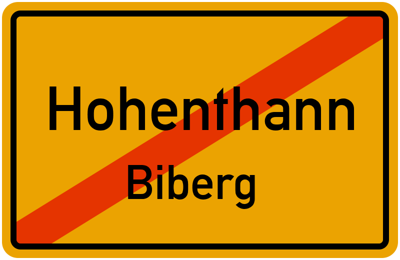 Ortsschild Hohenthann