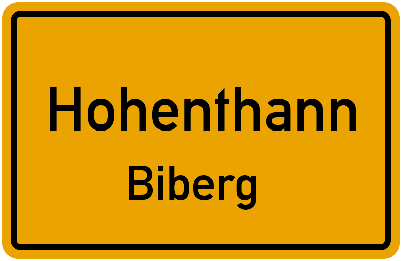 Ortsschild Hohenthann