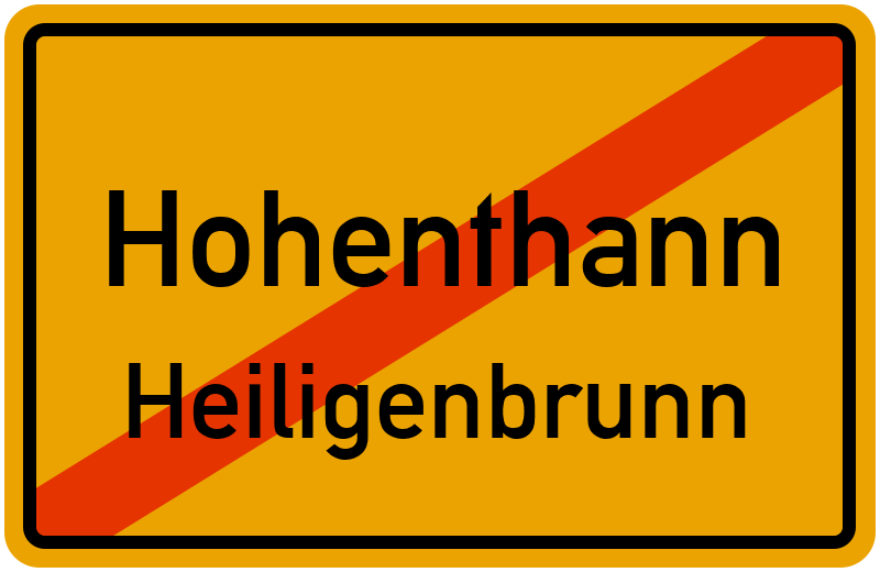 Ortsschild Hohenthann