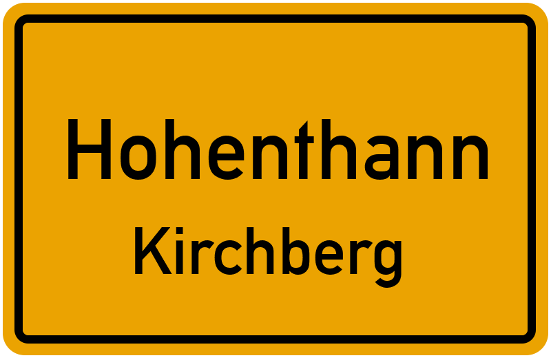 Ortsschild Hohenthann