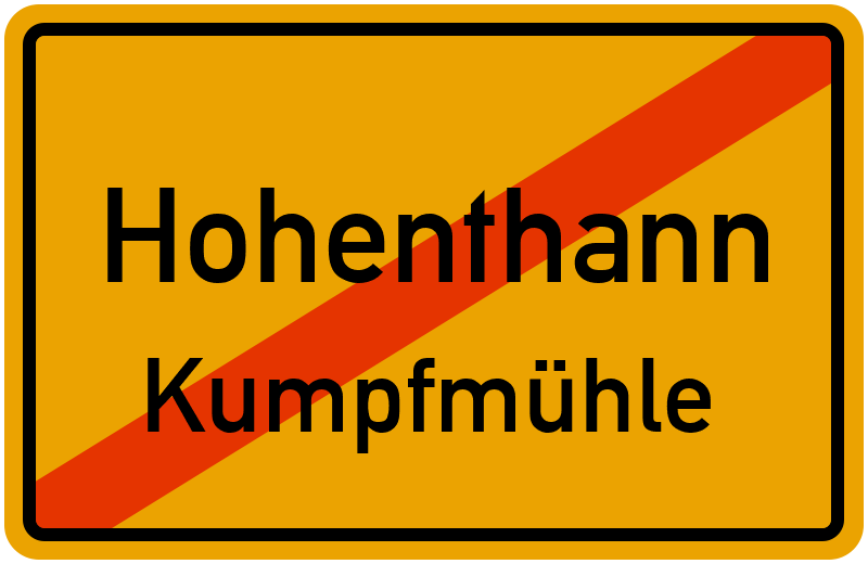 Ortsschild Hohenthann