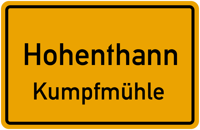 Ortsschild Hohenthann