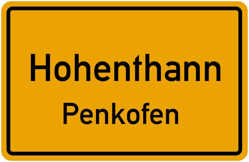 Ortsschild Hohenthann