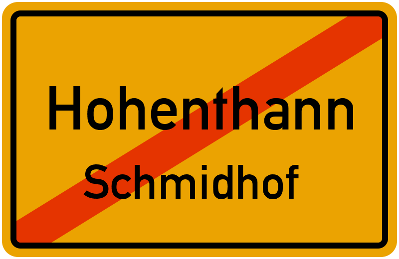 Ortsschild Hohenthann