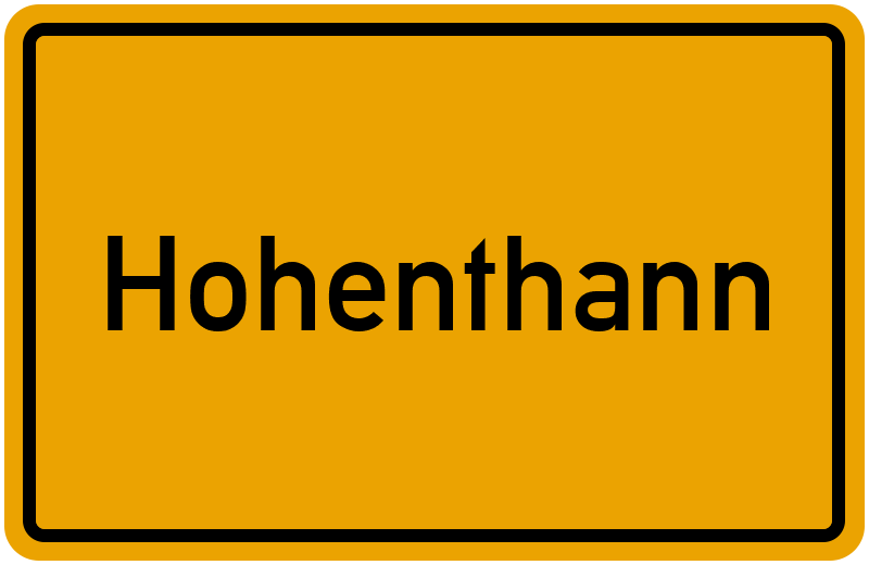 Ortsschild Hohenthann