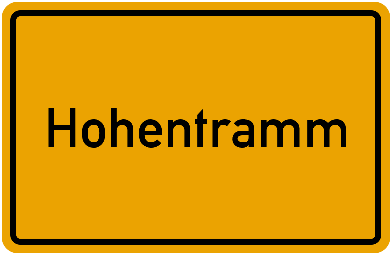 Ortsschild Hohentramm