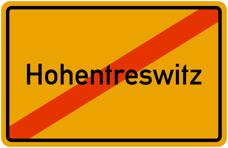 Ortsschild Hohentreswitz