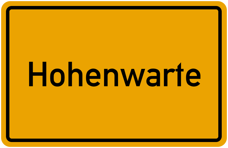 Ortsschild Hohenwarte