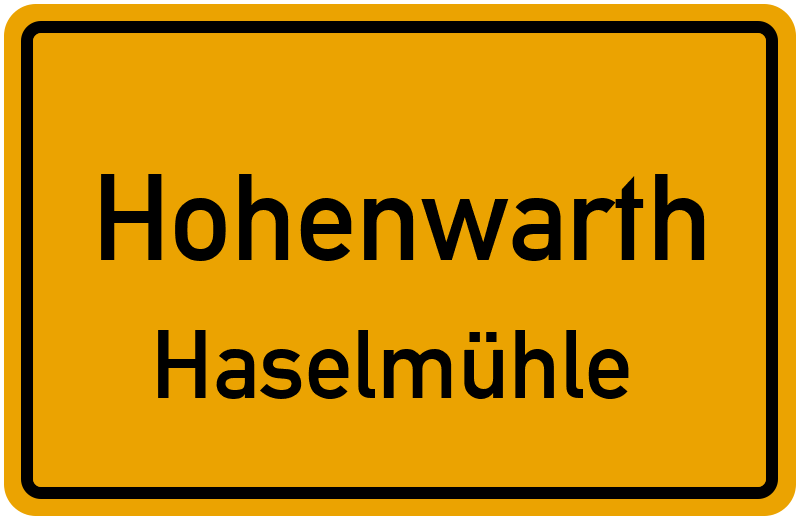 Ortsschild Hohenwarth