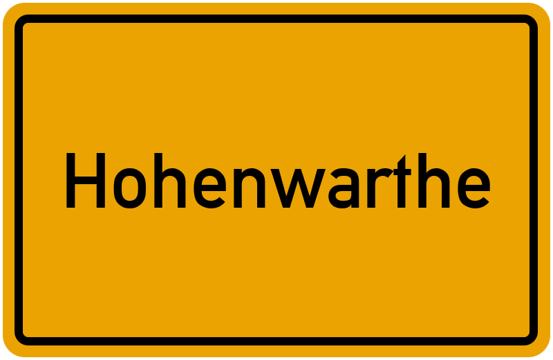 Ortsschild Hohenwarthe