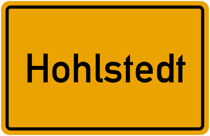 Ortsschild Hohlstedt