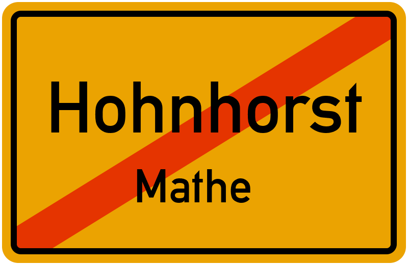 Ortsschild Hohnhorst