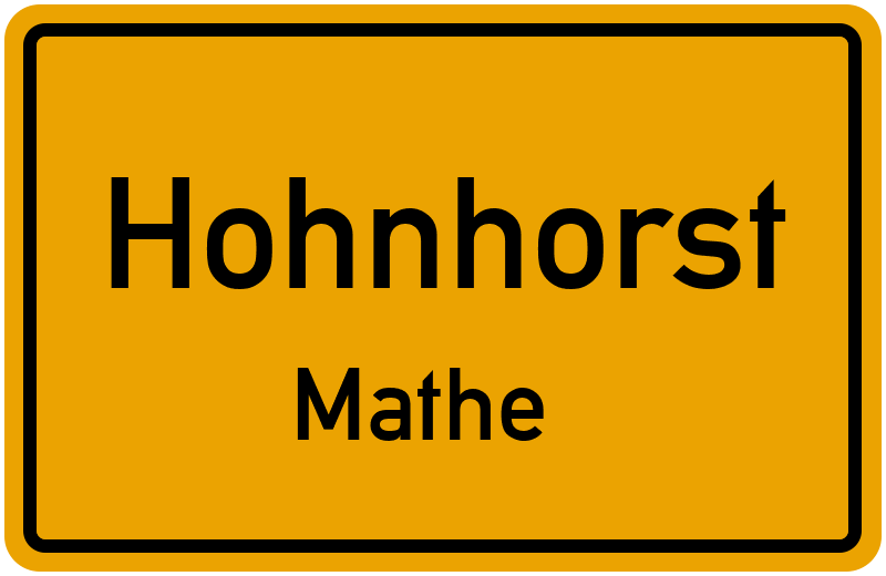 Ortsschild Hohnhorst