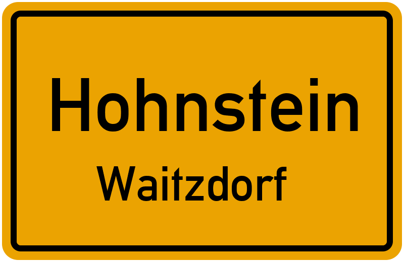 Ortsschild Hohnstein