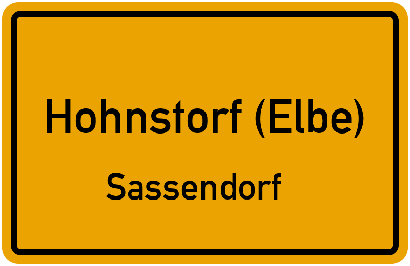 Ortsschild Hohnstorf (Elbe)