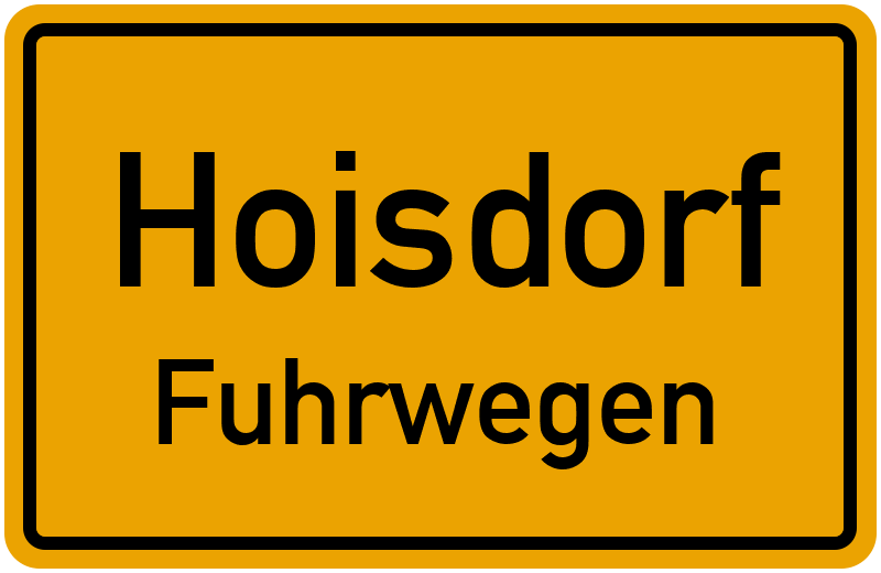 Ortsschild Hoisdorf
