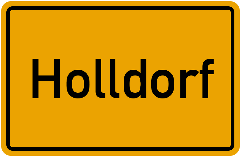 Ortsschild Holldorf