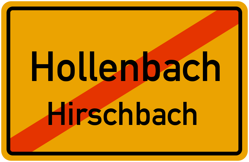 Ortsschild Hollenbach