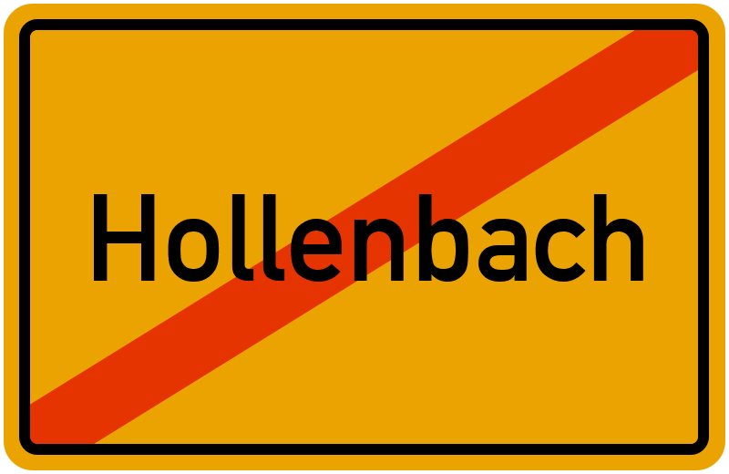 Ortsschild Hollenbach