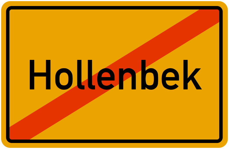 Ortsschild Hollenbek