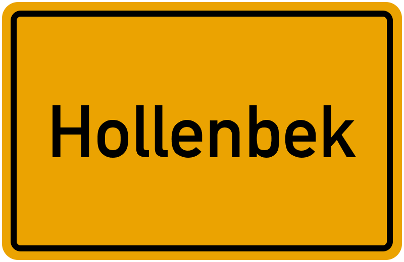 Ortsschild Hollenbek