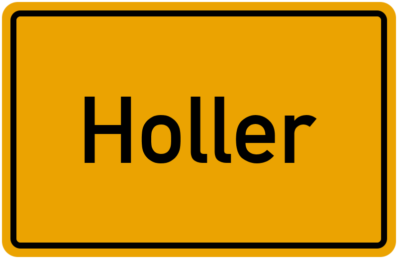 Ortsschild Holler