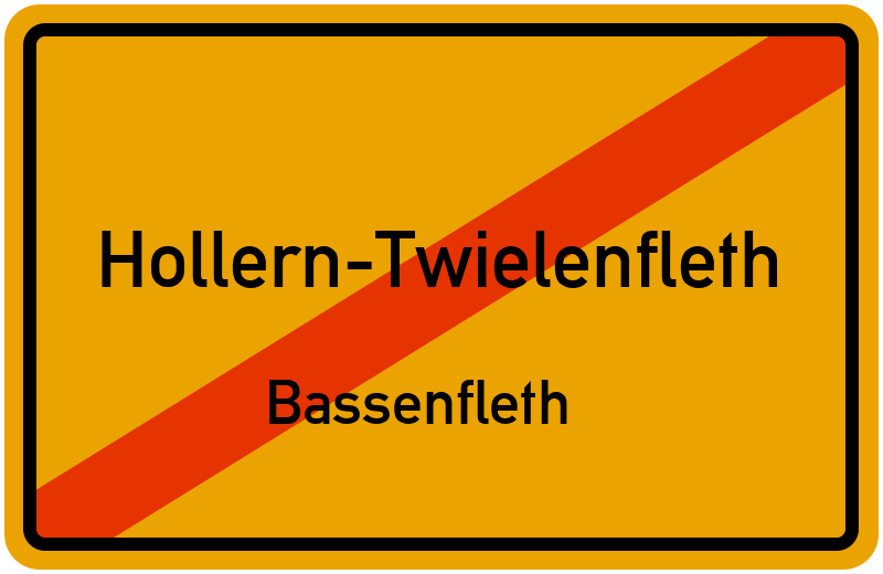 Ortsschild Hollern-Twielenfleth