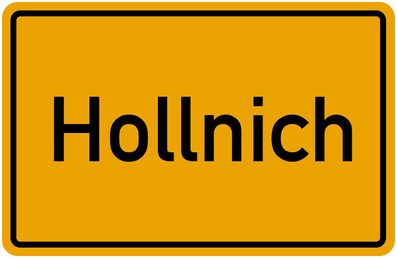 Ortsschild Hollnich