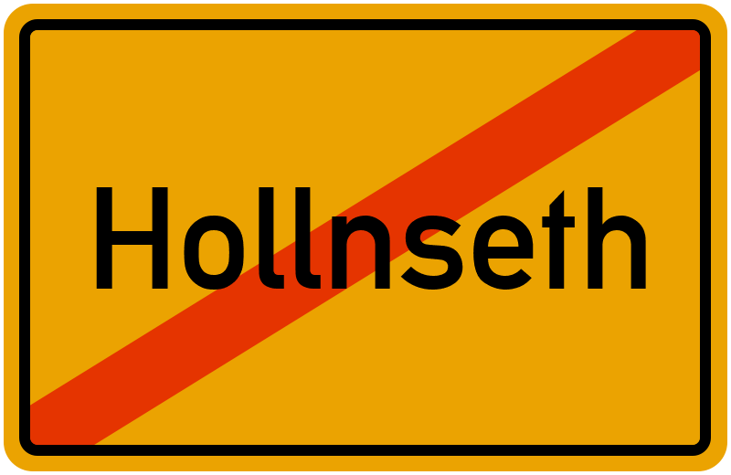 Ortsschild Hollnseth