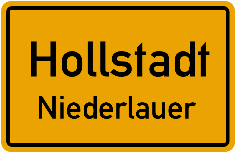 Ortsschild Hollstadt
