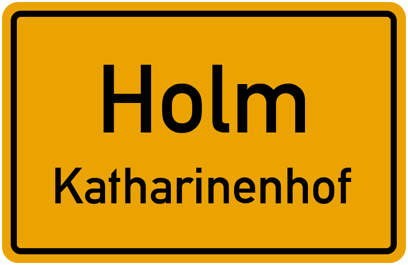 Ortsschild Holm
