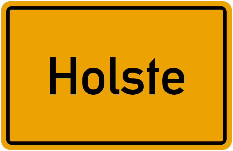 Ortsschild Holste
