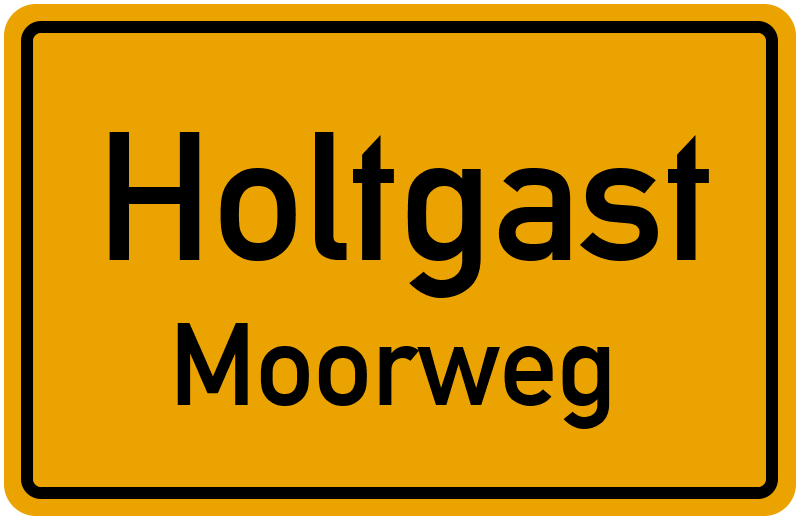 Ortsschild Holtgast