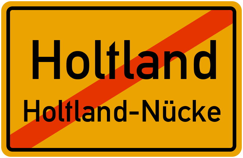 Ortsschild Holtland