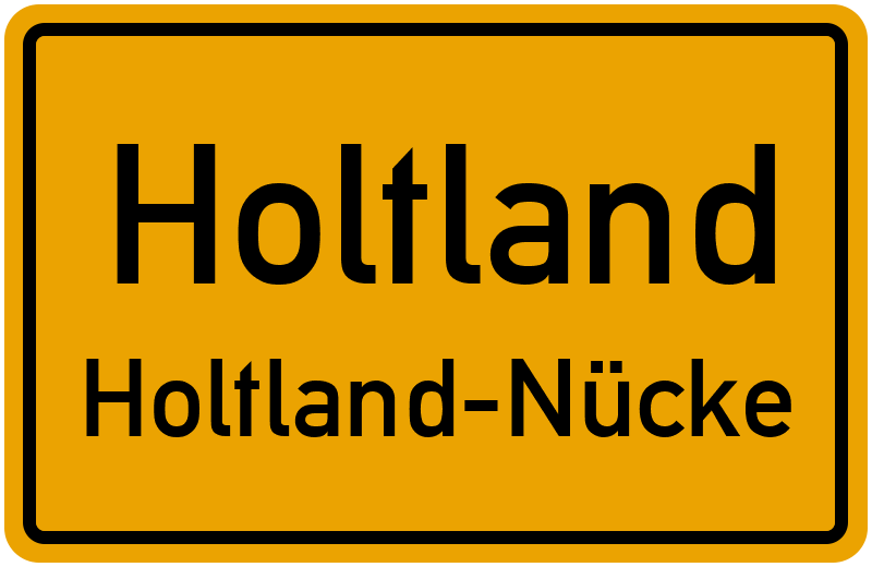 Ortsschild Holtland