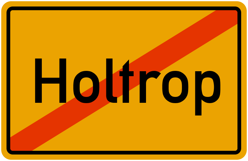 Ortsschild Holtrop