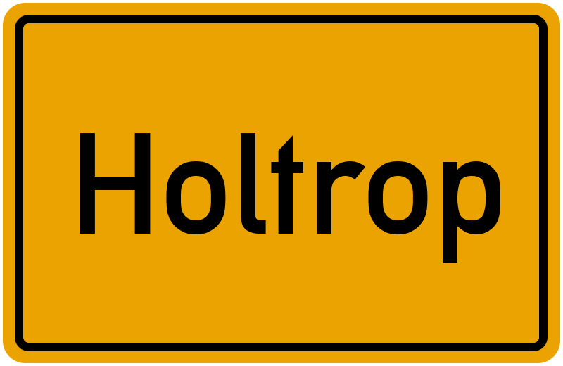 Ortsschild Holtrop