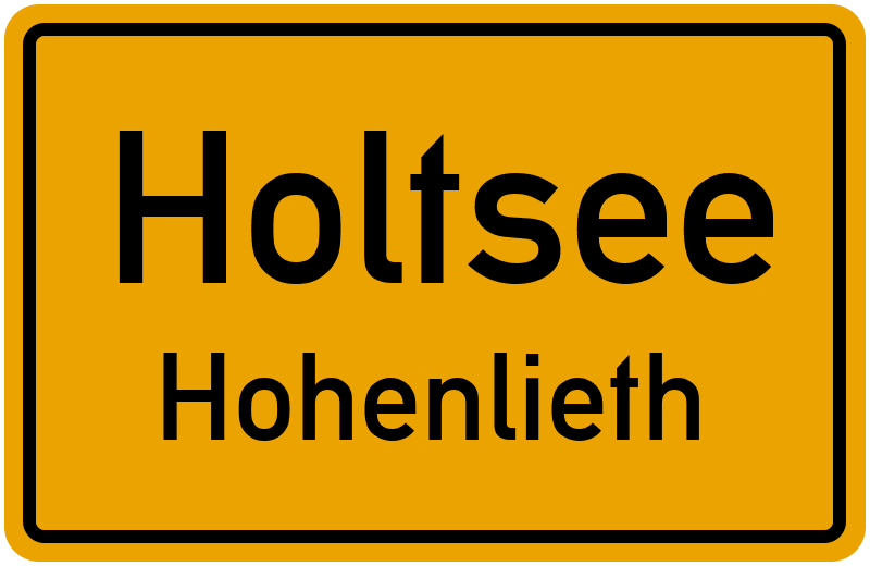 Ortsschild Holtsee