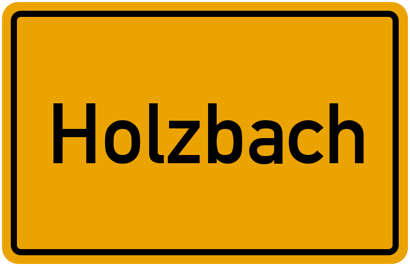 Ortsschild Holzbach