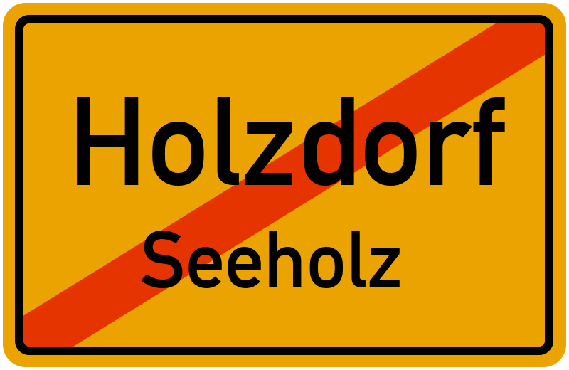 Ortsschild Holzdorf