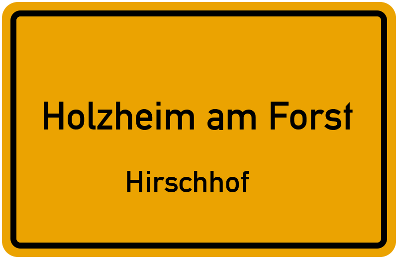 Ortsschild Holzheim am Forst