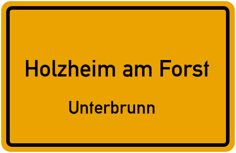 Ortsschild Holzheim am Forst