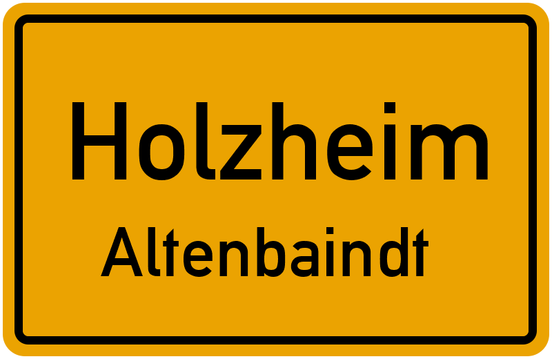 Ortsschild Holzheim